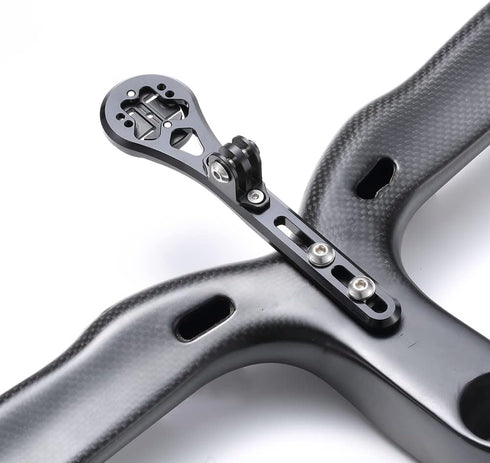 Aero Integrated Handlebar Out Front Combo Mount for Garmin Edge, Wahoo, Bryton Rider, Compatible with Canyon