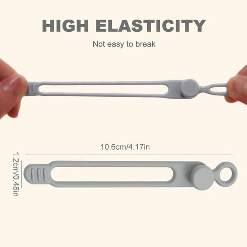 2026 (10Pcs) Data Cable Organizer, Upgrade Silicone Headphone Organizers, Silicone Cable Ties Reusable Cable Management