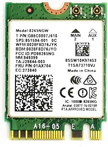 Waveshare AC8265 Wireless NIC Module for Jetson Orin Nano/NX, Supports 2.4GHz / 5GHz Dual Band WiFi and Bluetooth 4.2