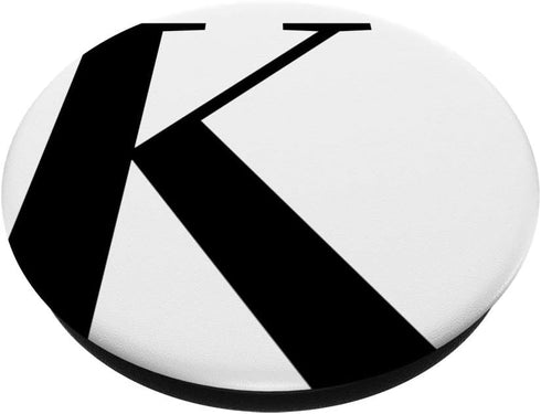 Fashionable Letter K - Simple Elegant Modern Black and White PopSockets PopGrip: Swappable Grip for Phones & Tablets