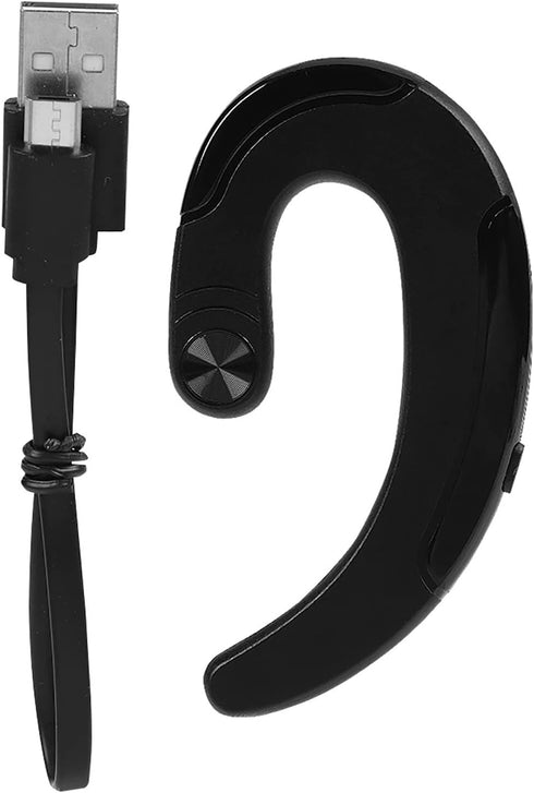 Over The Ear Open Ear Earbuds Q25 Abs Wireless Bluetooth Headset Earphone Stereo Earhook with Micphone (Black) (Black)