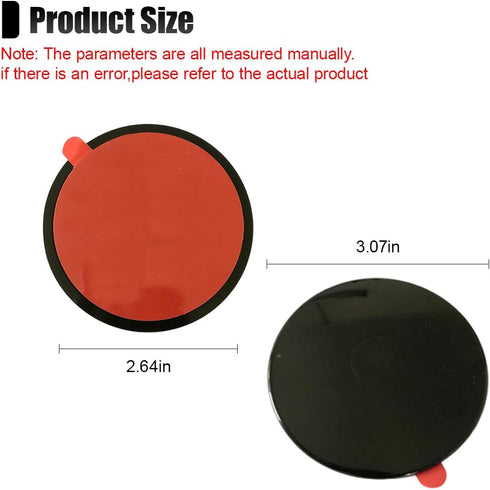 Tuxihapp 80mm (3PCS) Adhesive Dashboard Pad Mounting Disk, Heat-Resistant Sticky Pad for Suction Cup Dash Phone Mount