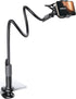 Lamicall Gooseneck Phone Holder - Flexible Long Arm Bedside Clip, Cell Phone Mount Clamp for 4-7" Phones, Black
