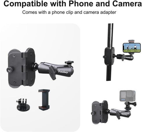 Fotoleey 360 14/13/12, 12/11 Magnetic Phone Fence Post Mount for Mevo Start- Quick Install, Adjustable with Weather