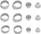 ALXCD Eartips Earhooks Kit for Galaxy Buds SM-R170, Silicone Earbud Tips & Hooks in S/M/L Sizes