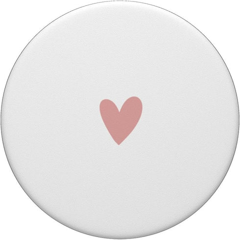 Rose White Minimalist Heart PopSockets Standard PopGrip