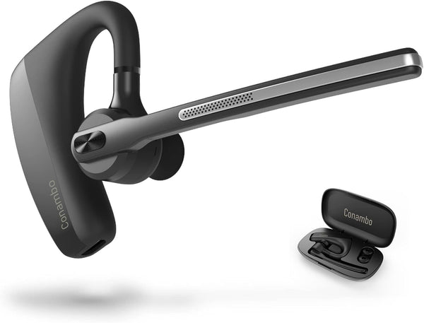 Conambo 2024 Upgraded K10C Bluetooth Headset V5.2, Wireless Headset with CVC8.0 Dual Mic, 16Hrs Talking
