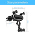 Adjustable Durable Gravity Phone Holder Mount for Car Air Vent, Compatible with 4-7" Mobile Phones, Most Cars (Silver)