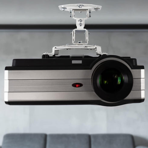 VIVO Universal Adjustable Ceiling Projector Mount for Regular and Mini Projectors, White, MOUNT-VP01W