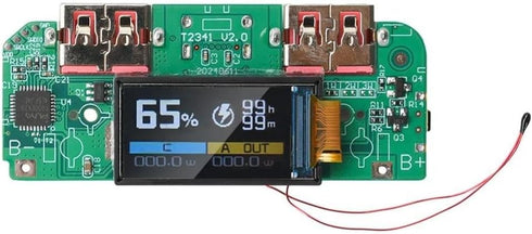 Generic 22.5W USB Fast Charging Step-Down Converter Power Bank Module with PD QC FCP VOOC Protocols Type-C and Dual USB