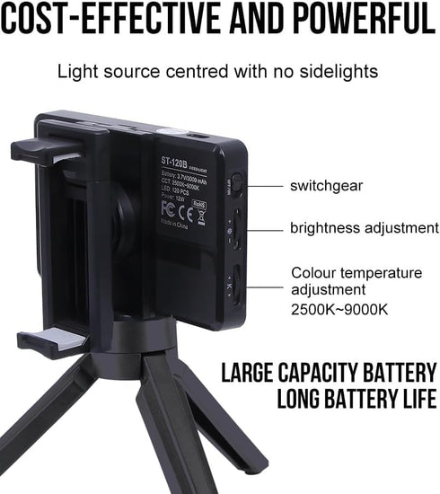 TAIDU 120 52mm LED Tattoo Light Kit, with Cpl, Tripod Light, Double Clamp, Tattoo Equipment and Supplies, foriktok