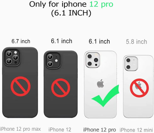 Design for iPhone 12 Pro Waterproof Case, Full Body Shockproof Cover with Screen Protector, Dust Proof for iPhone 12