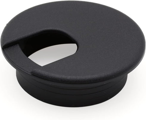 12 Pack 2 Inch Black Desk Grommet Kit, Plastic Cover for Office Wire Cable Hole Organizer