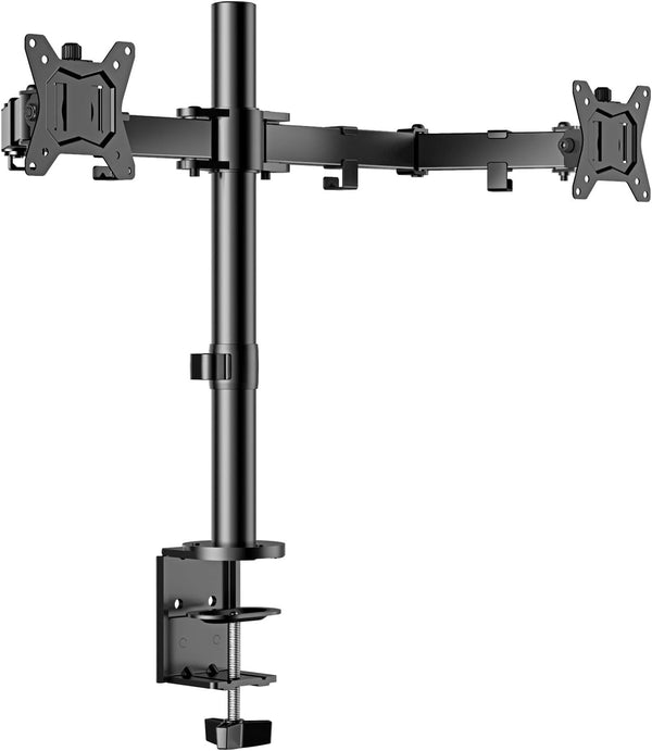 ErGear Dual Monitor Desk Mount, Heavy Duty Adjustable Arm for 2 Screens up to 32 Inches