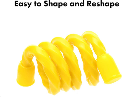 Gesipor 10 PCS 18-Inch Silicone Cable Ties, Reusable Rubber Twist Ties for Bundling and Holding (5 Colors)