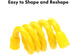 Gesipor 10 PCS 18-Inch Silicone Cable Ties, Reusable Rubber Twist Ties for Bundling and Holding (5 Colors)