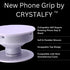 Grips by CRYSTALFY Pink Druzy Quartz Crystal Phone Grip & Stand, Authentic Natural Gemstone Holder