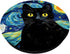 Black Cat Starry Night Aesthetic PopSockets Standard PopGrip