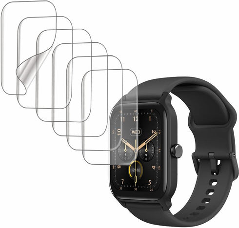Screen Protector for 1.8” IDW13, Compatible with Woneligo Faweio VRPEFIT Amzhero TOOBUR Smart Watch, Soft TPU, 6-pack