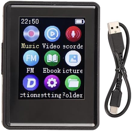 VBESTLIFE MP3 MP4 5.0 1.7inch Player, Player with Bluetooth Sound Decoding Built in HD Speaker Voice Recorder, HD