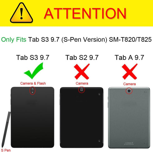 Fintie Keyboard Case for Samsung Galaxy Tab S3 9.7 (Model SM-T820/T825/T827) with Detachable Bluetooth Keyboard