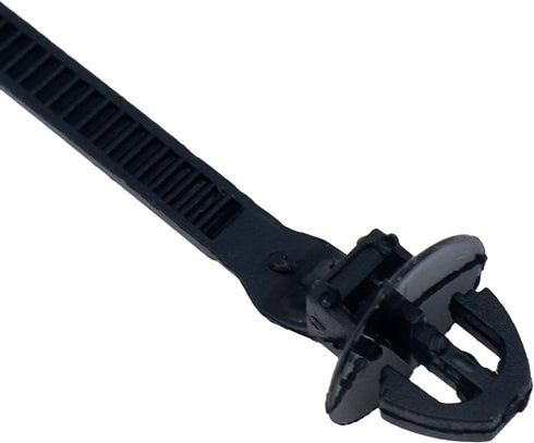 Umbrella Wing Nylon Push Mount Zip Ties, 50Pcs Heavy Duty Black Wire Zips Tie Mounts for Engine Bay