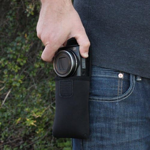 USA Gear Small Digital Camera Case with Carabiner, Belt Loop, Scratch Resistant for Nikon Coolpix, Kodak Pixpro,