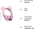 Wireless LED Light up Color Changing Girls Bluetooth Headsets - 10 Hours 5.0 Bluetooth Headphones for School, Pink