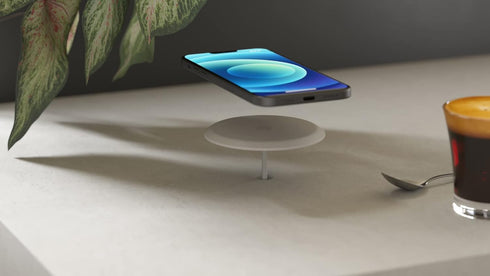 Zens Qi-Certified 15W Built-in Wireless Charger White (Ultra-Thin Design, Easy Installation, EU/UK/US Adapter)