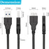 Micro USB 3.0 Cable (2 Pack) - 1ft USB 3.0 A to Micro B, compatible with Seagate, WD My Passport, and cameras.
