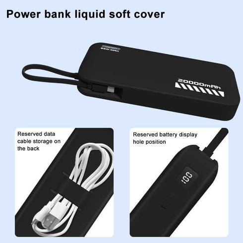 Generic CP25 20000mah 55W, Case for CUKTECH Power Bank Shockproof Silicone Case, Dustproof Protective Soft Cover