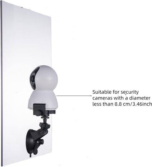 LamYHeng (2) Window Mount for Security Camera,Rotating Suction Mount Bracket,Compatible with Universal Security Cameras