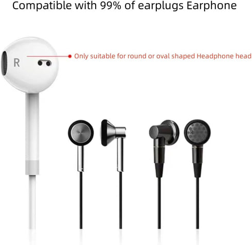 SNHTLS 13mm-18mm 6 Foam Earbud Tips Compatible with Earpiece Headphone Two Way Radio Walkie Talkie Earpiece Foam Ear