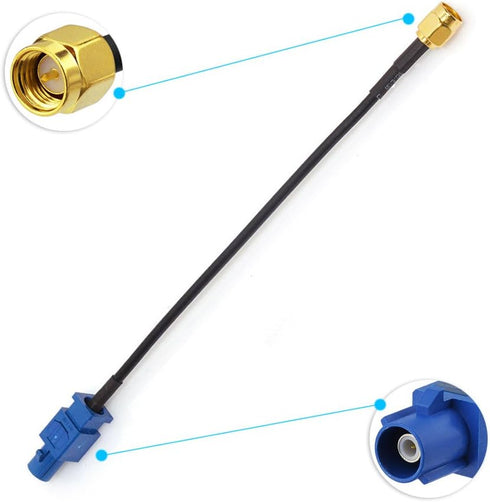 Eightwood Fakra C Plug to SMA Plug Male Car GPS Antenna Cable 6