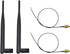 HIGHFINE 2 x 2.4GHz 6dBi Indoor Omni-Directional WiFi Antenna 802.11n/b/g RP-SMA Female Connector