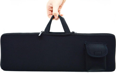 Keyboard Sleeve Travel Case - Soft Neoprene Bag for Logitech MX Keys/MX Keys S, Zipper Mouse and Cable Storage (Black)
