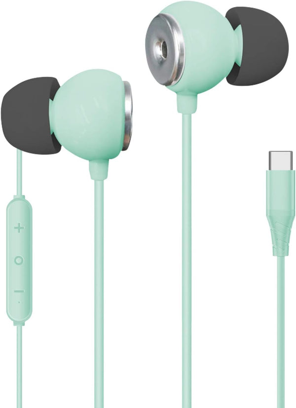 Realm USB-C Earbuds, High Fidelity in Ear Headphones with Built-in Microphone, Compatible with Google, Samsung, Huawei
