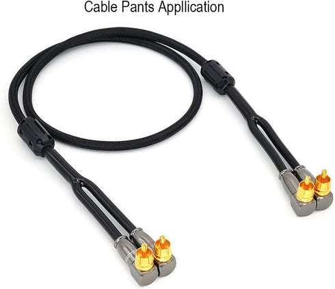 Cable Pants, Speaker Wire Pants Y Bootr ( 8MM-2x 3.5MM) for Dressing Up/Protecting Your Speaker Cables