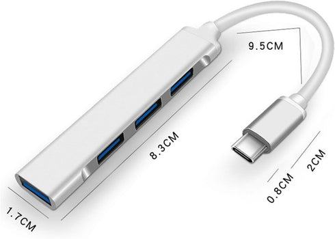 TENYELE 3xUSB2.0+1xUSB3.0 USB C Splitter Cable USB C/USB Male To Data Transfer Docking Station For PC Keyboards Gaming
