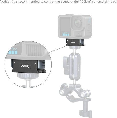 SMALLRIG 13, 1/4"-20 5437 Magnetic Quick Release Mount for GoPro Hero Aluminum Adapter with Screw and Dual-Claws