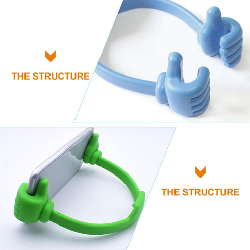 POPETPOP 2pcs Thumb Gesture Cell Phone Stands Adorable Smartphone Holders for Desk Use Portable Phone Supports Blue