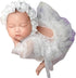 Newborn Photography Props, Girl Lace Romper and Headdress for Baby Photo Shoot Outfits and Girls Photo Props