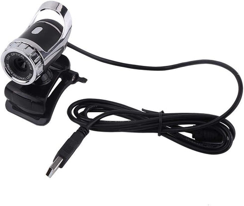 Yoidesu Webcam,360 USB Cam Desktop Laptop Camera,Manual Focus Webcam with Built-in Microphone,Clip-on Mini Plug