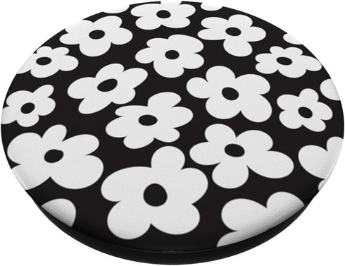 Aesthetic White Flowers Retro Daisy, PopSockets Standard PopGrip