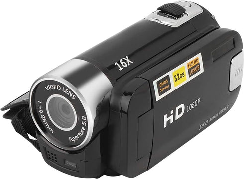 Hilitand 1080P 16MP 2.7 Inch 16X Camcorder, Full HD Video Camera with Digital Camera, Rotating LCD Screen, Digital