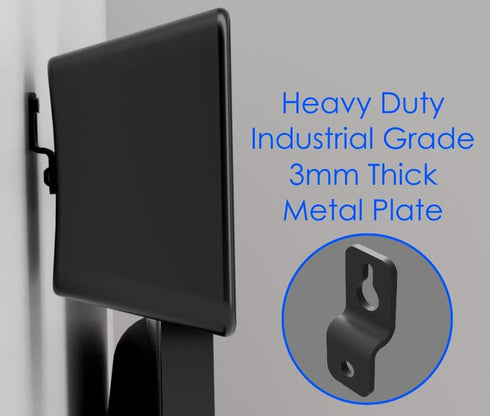 Speaker Wall Mount Brackets - Slim Satellite Design, Heavy Duty for Bose & Most Brands, 5 Pack, Black