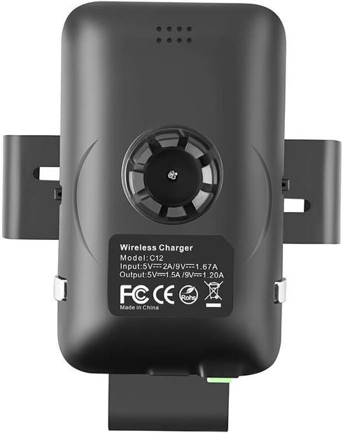 Wireless Car Charger QT S with Auto Clamp, Voice Control, Touch Sensor, Fast Charging for iPhone 12/12 Pro Max, Samsung