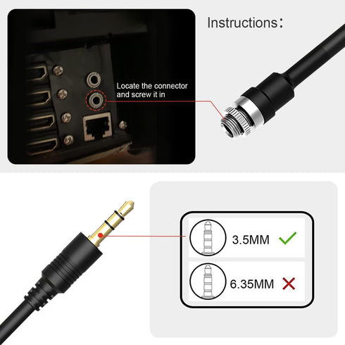 AUX 3.5 mm Male to Female Locking Nut Panel Mount Cable Car Stereo Audio Adapter Converter Cord by CHELINK