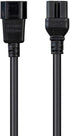 Monoprice Heavy Duty Power Cable - 2 Feet, Black, IEC 60320 C14 to C15