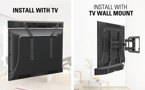 Mounting Dream Soundbar Mount for Most Sound Bars up to 15 lbs, Above or Under TV, with Detachable Extension Plates